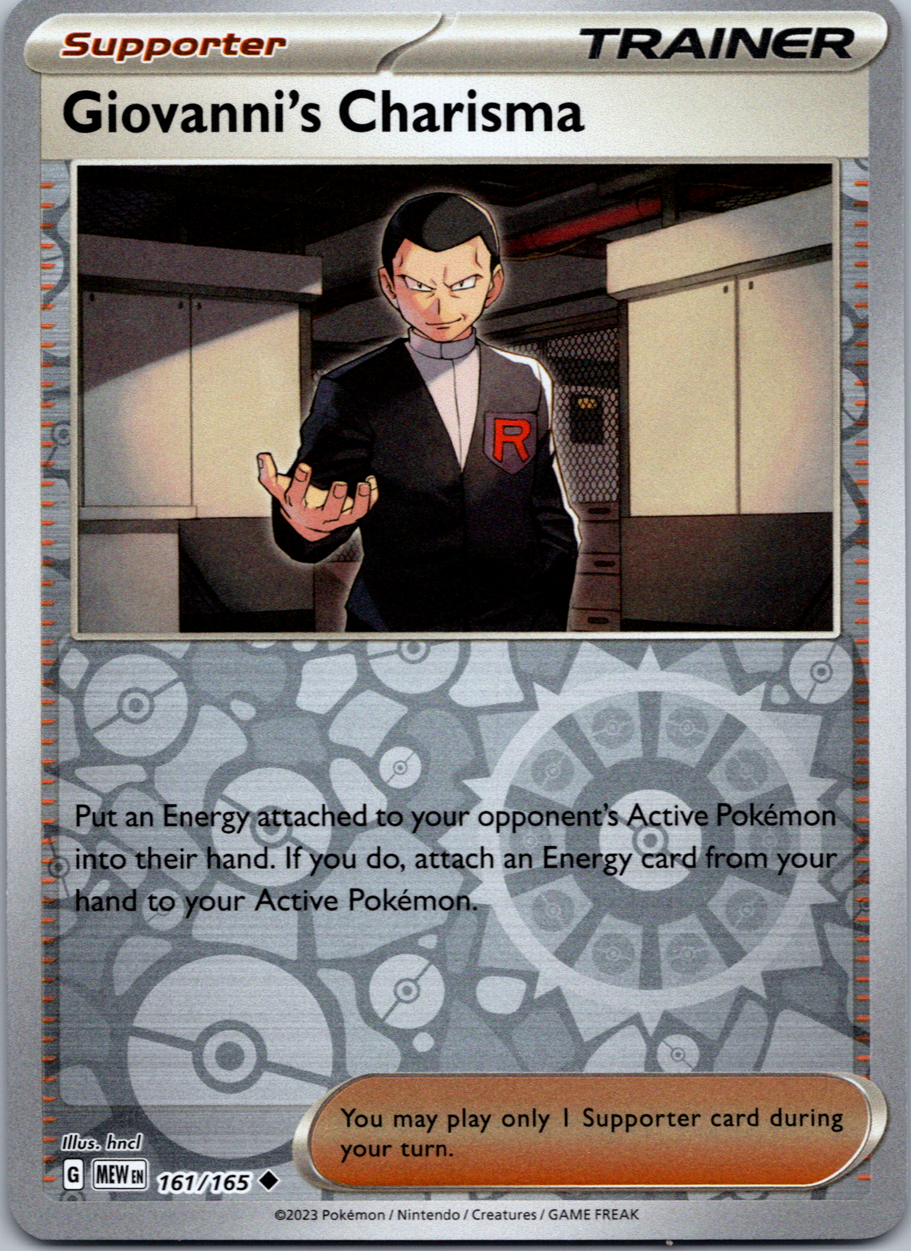 Giovanni's Charisma (161/165) [Scarlet & Violet:  151] Reverse Holofoil