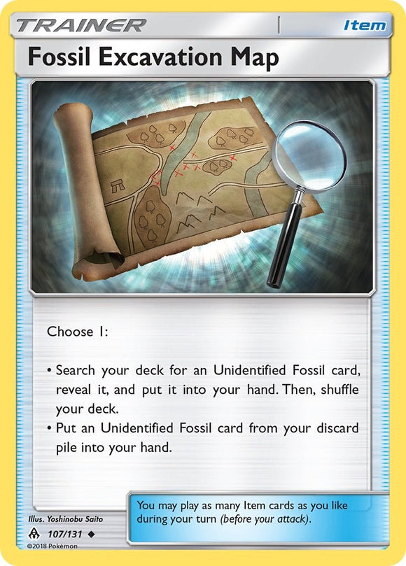 Fossil Excavation Map [107/131] [SM - Forbidden Light] Reverse Holofoil