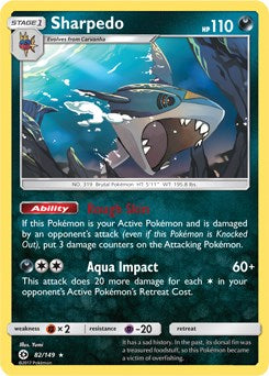 Sharpedo (082/149) (Cosmos Holo) (Blister Exclusive) [Sun & Moon: Base Set]
