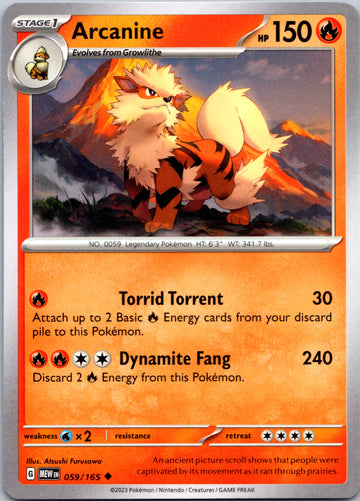 Arcanine (059/165) [Scarlet & Violet:  151]