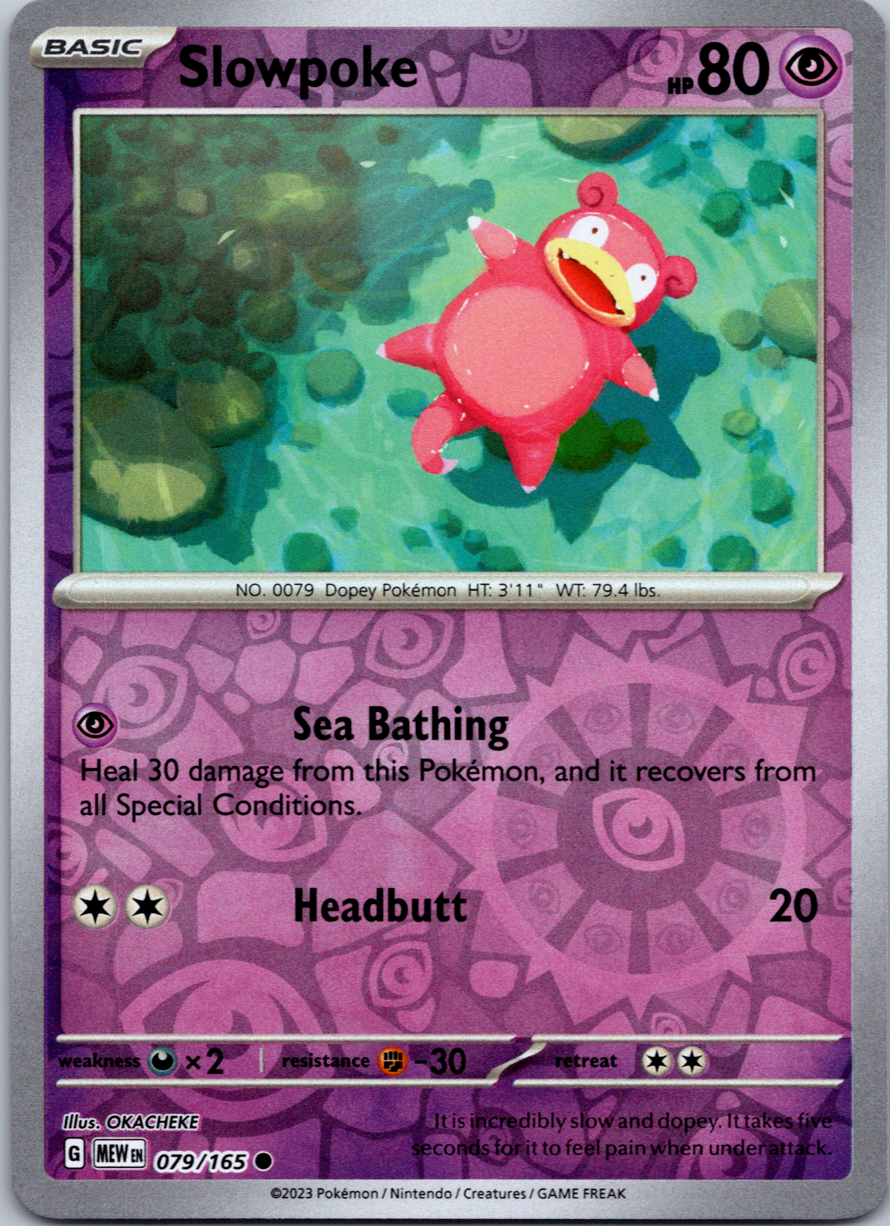 Slowpoke (079/165) [Scarlet & Violet:  151] Reverse Holofoil