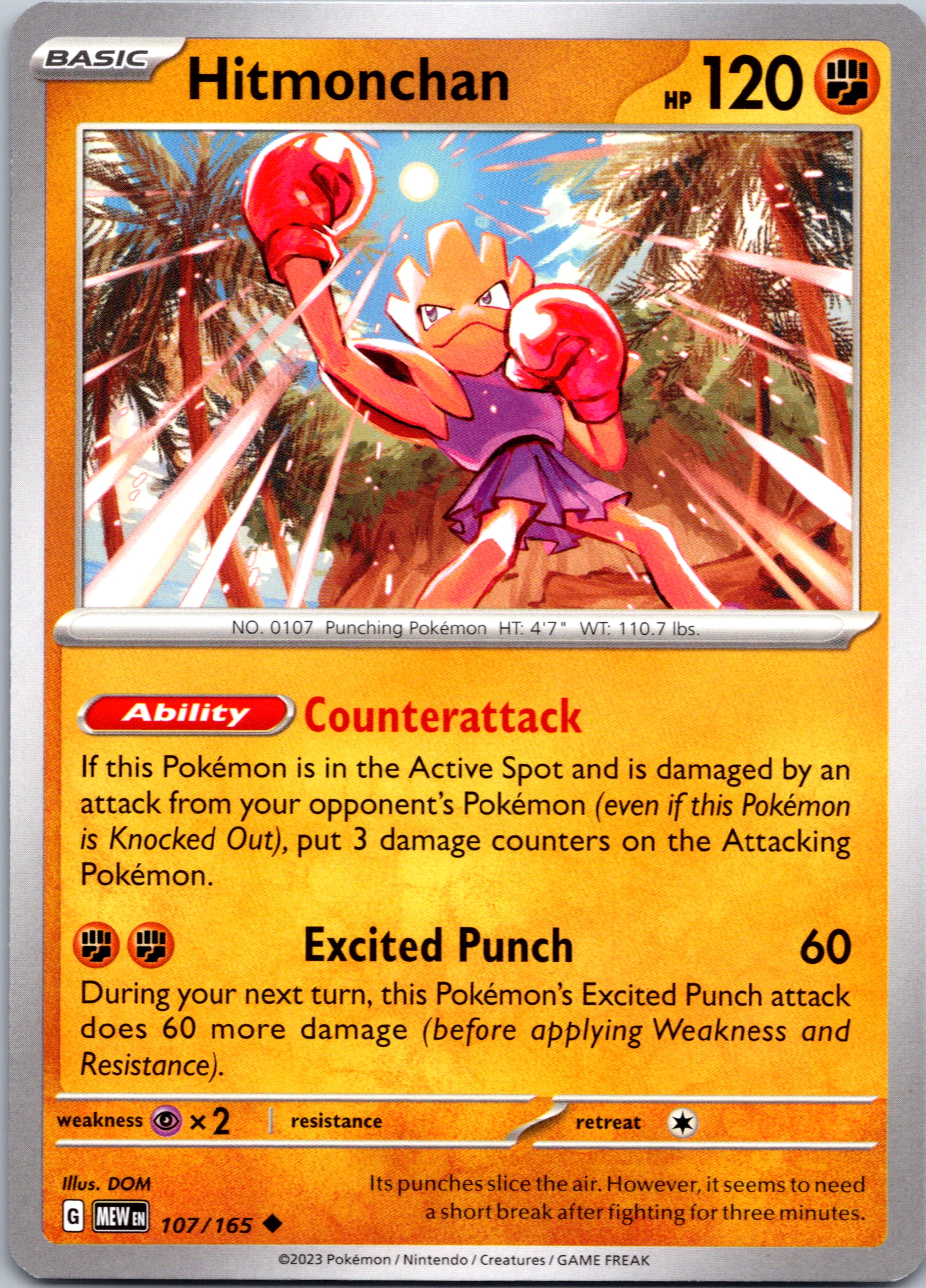 Hitmonchan (107/165) [Scarlet & Violet:  151]