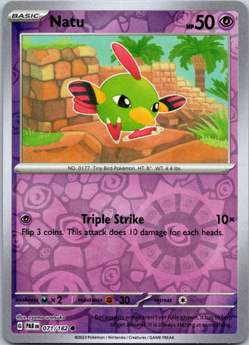 Natu (071/182) - [Scarlet & Violet: Paradox Rift] Reverse Holofoil
