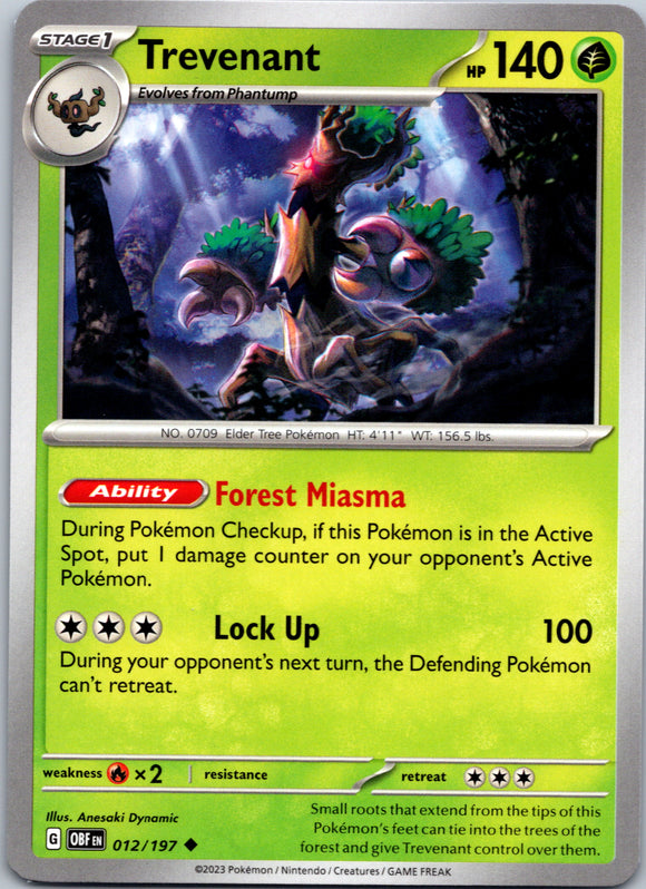 Trevenant (012/197) [Scarlet & Violet: Obsidian Flames]