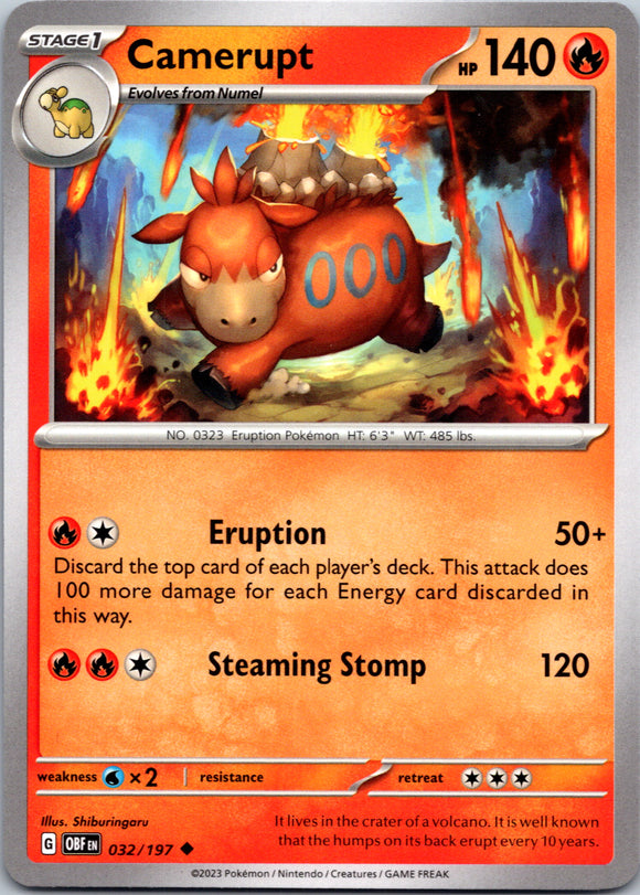 Camerupt (032/197) [Scarlet & Violet: Obsidian Flames]