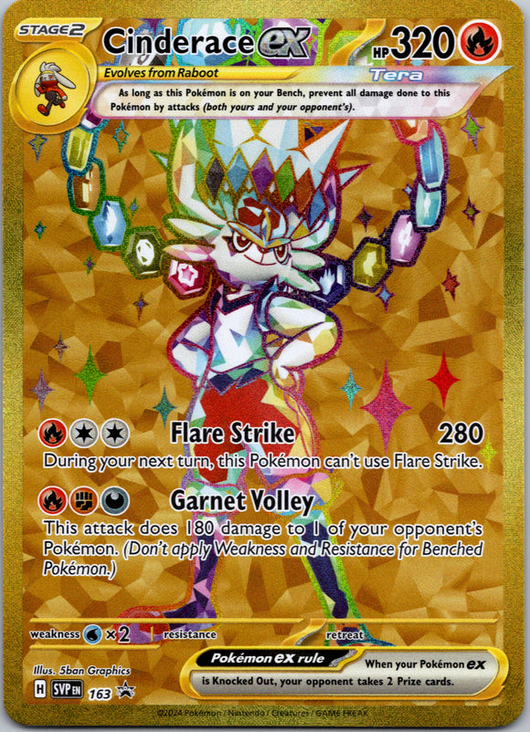 Cinderace ex - [163] - (SV Scarlet & Violet Promo Cards) Holofoil