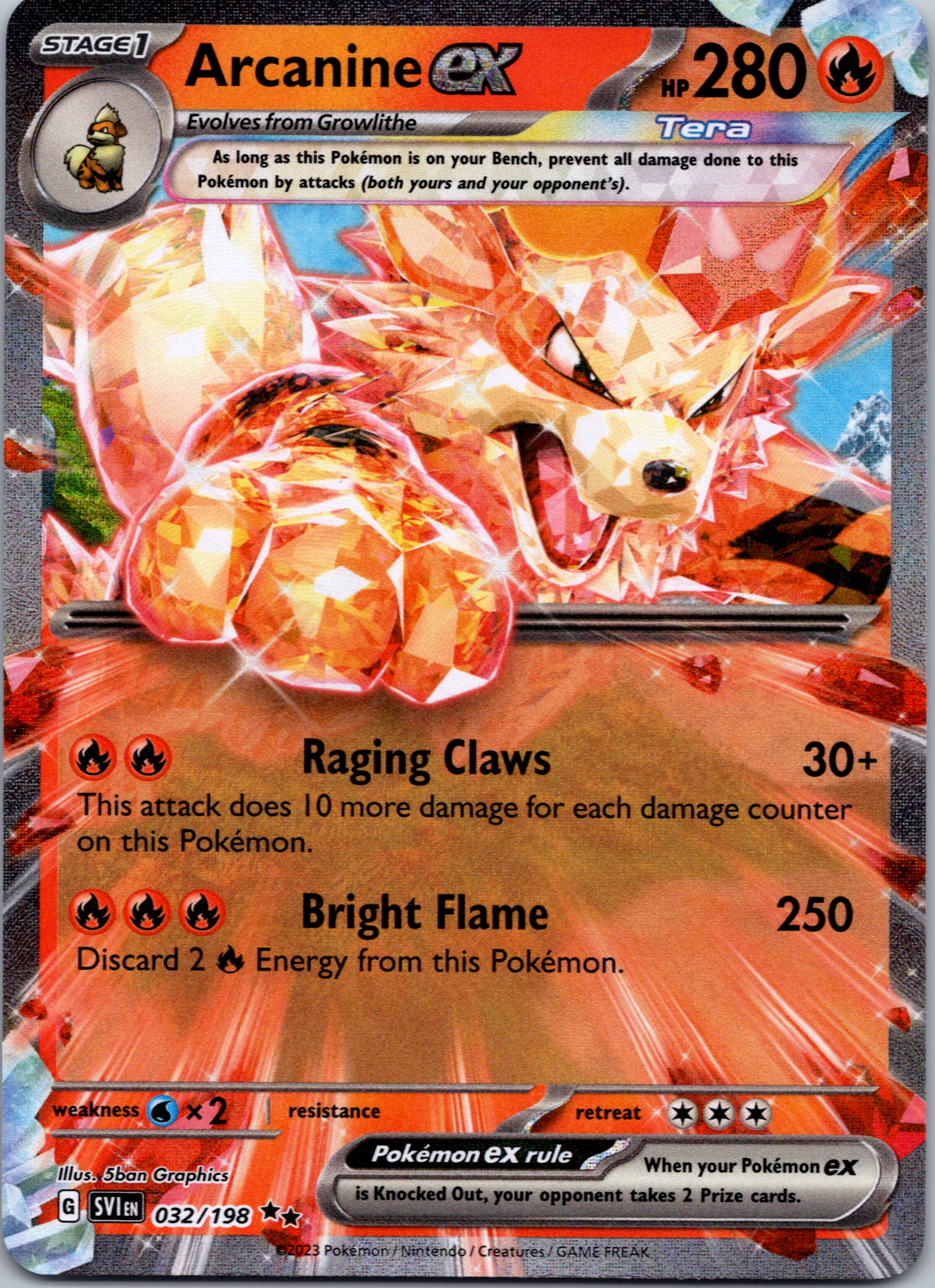 Arcanine ex (032/198) [Scarlet & Violet: Base Set]