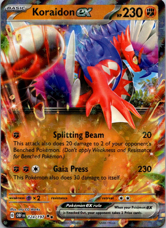 Koraidon ex (124/197) [Scarlet & Violet: Obsidian Flames]