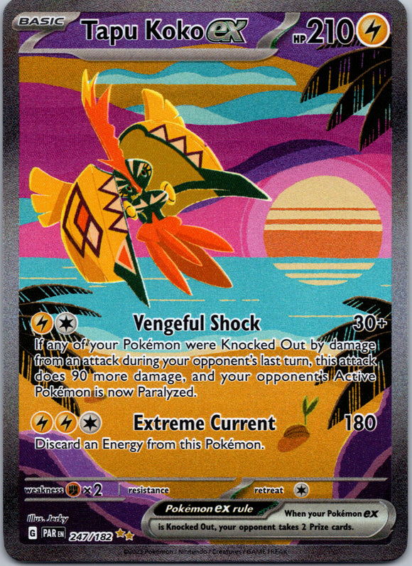Tapu Koko ex (247/182) - [Scarlet & Violet: Paradox Rift] Holofoil
