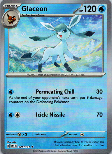 Glaceon (Master Ball Pattern) [025/131] - (Prismatic Evolutions) Holofoil