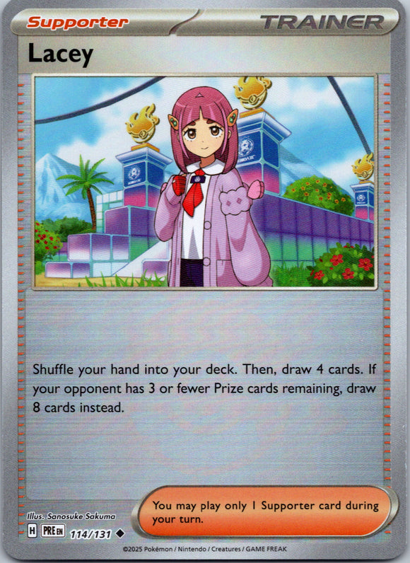 Lacey [114/131] - (Poke Ball Pattern) - (Prismatic Evolutions) Holofoil