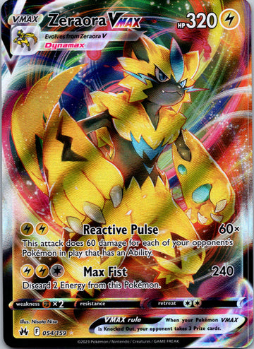 Zeraora VMAX (054/159) [Sword & Shield: Crown Zenith]
