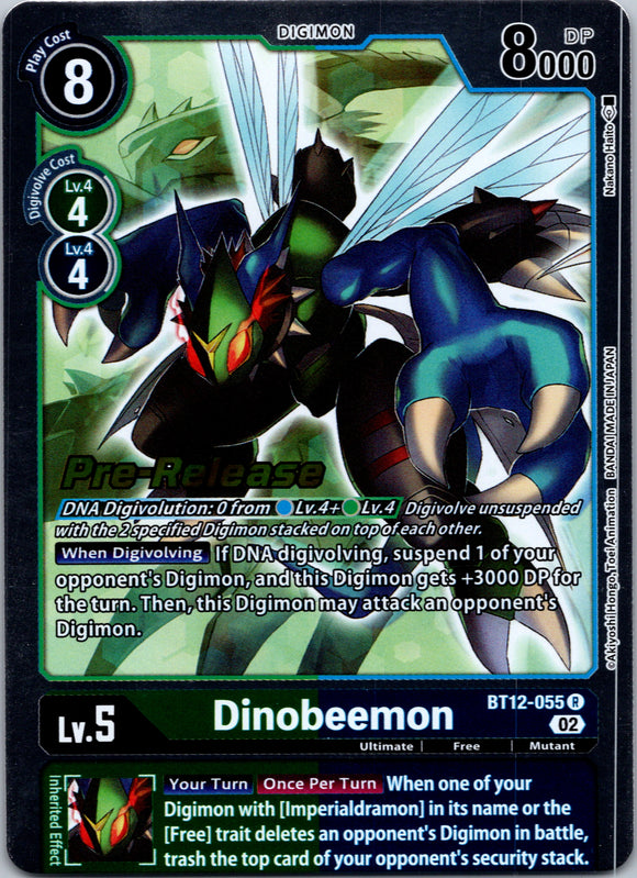 Dinobeemon [BT12-055] [Across Time Pre-Release Cards] Foil