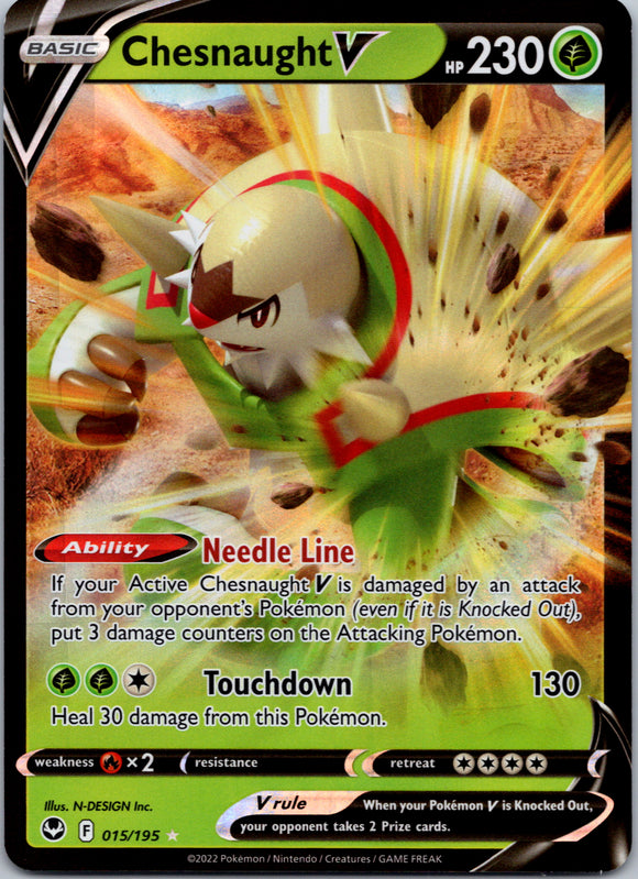 Chesnaught V (015/195) [Sword & Shield: Silver Tempest]