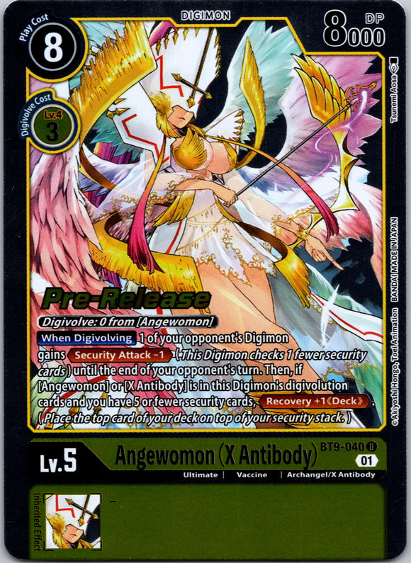 Angewomon (X Antibody) [BT9-040] [X Record Pre-Release Cards] Foil