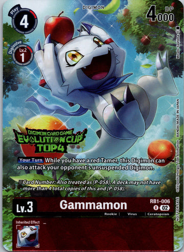 Gammamon - RB1-006 (2024 Evolution Cup Top 4) [RB1-006 R] [Resurgence Booster] Foil
