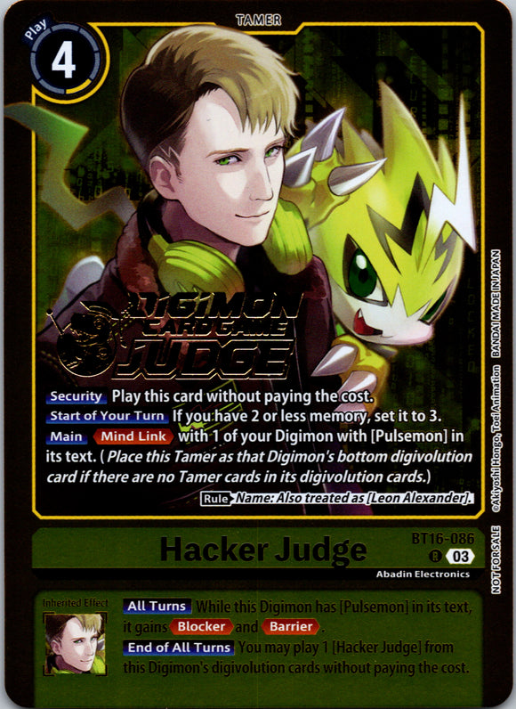 Hacker Judge (Judge Pack 6) [BT16-086 R] [Beginning Observer] Foil
