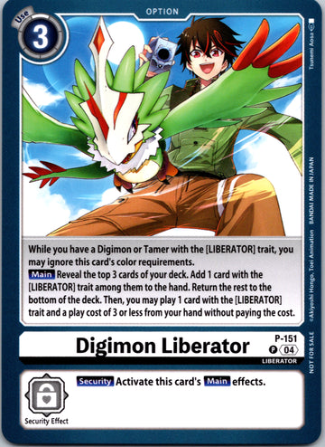 Digimon Liberator - P-151 (Store Tournament 2024 Jul. - Sep. Participation Pack) [P-151 P] [Digimon Promotion Cards]