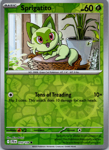 Sprigatito [016/159] [Journey Together] Reverse Holofoil