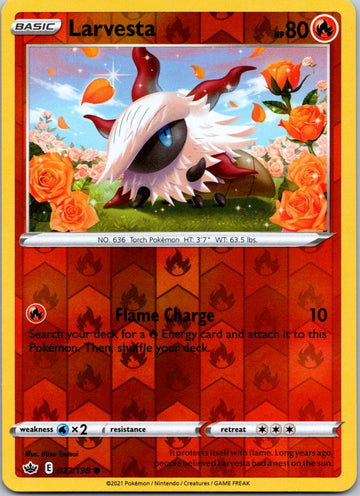 Larvesta [023/198] [Chilling Reign] Reverse Holofoil