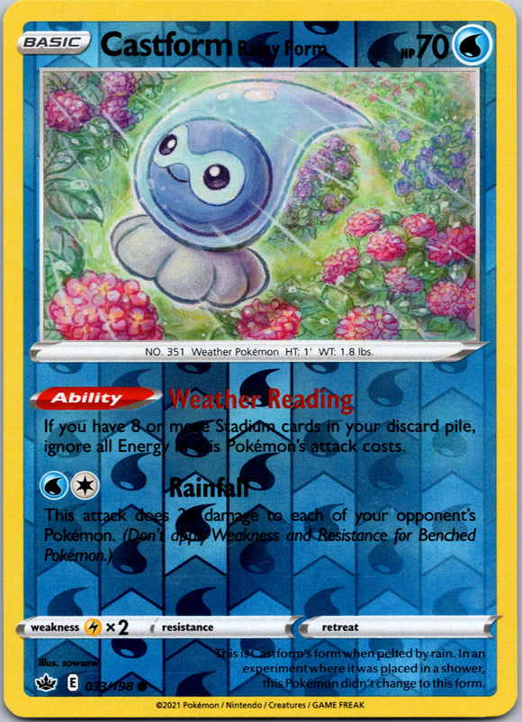 Castform Rainy Form [033/198] [Chilling Reign] Reverse Holofoil