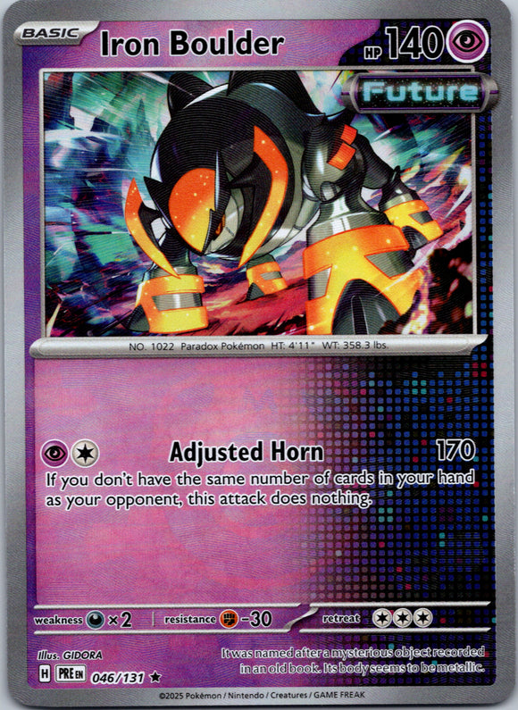 Iron Boulder (Master Ball Pattern) [046/131] - (Prismatic Evolutions) Holofoil