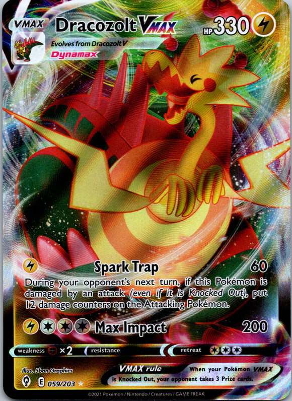 Dracozolt VMAX (059/203) [Sword & Shield: Evolving Skies]