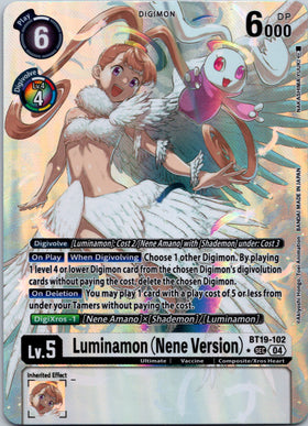 Luminamon (Nene Version) (Alternate Art) [BT19-102 SEC] [Release Special Booster 2.5] Foil