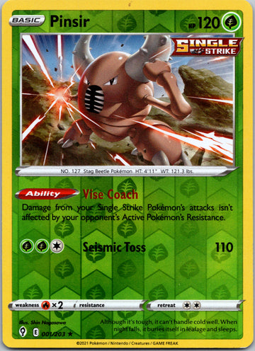 Pinsir [001/203] [Evolving Skies] Reverse Holofoil