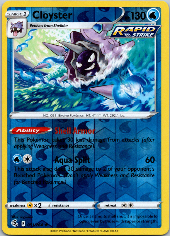 Cloyster [051/264] [Fusion Strike] Reverse Holofoil