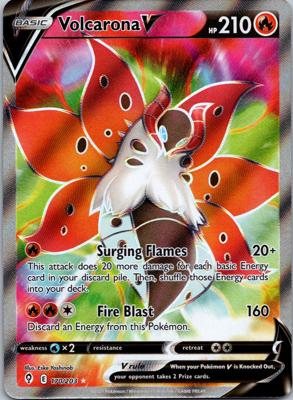 Volcarona V (170/203) [Sword & Shield: Evolving Skies]