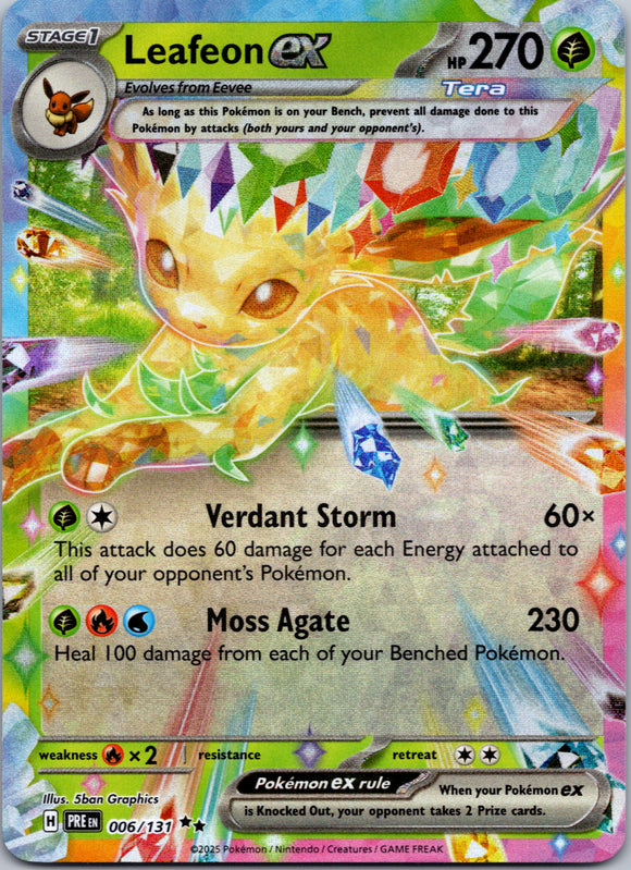 Leafeon ex [006/131] - (Prismatic Evolutions) Holofoil