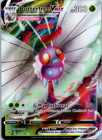 Butterfree VMAX (002/189) [SWSH03: Darkness Ablaze]