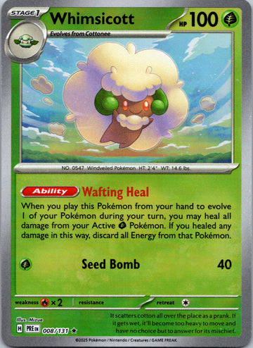 Whimsicott (Poke Ball Pattern) [008/131] - (Prismatic Evolutions) Holofoil