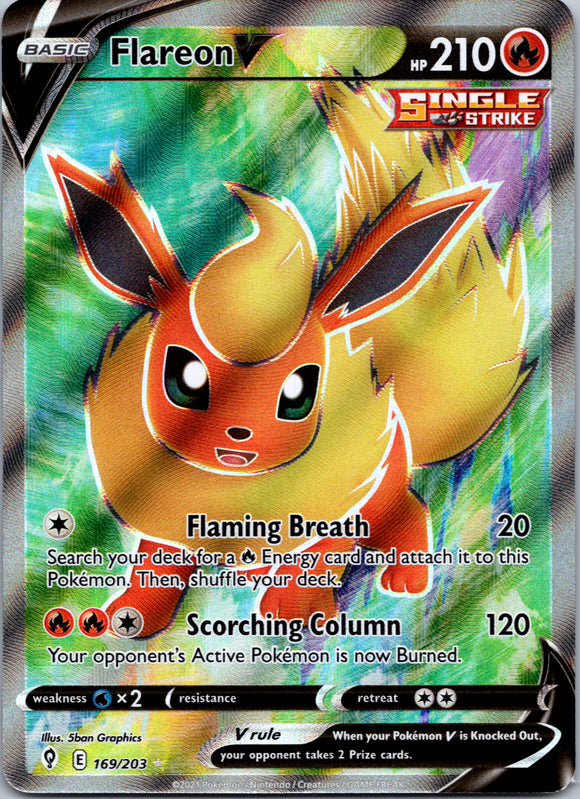 Flareon V (169/203) [Sword & Shield: Evolving Skies]