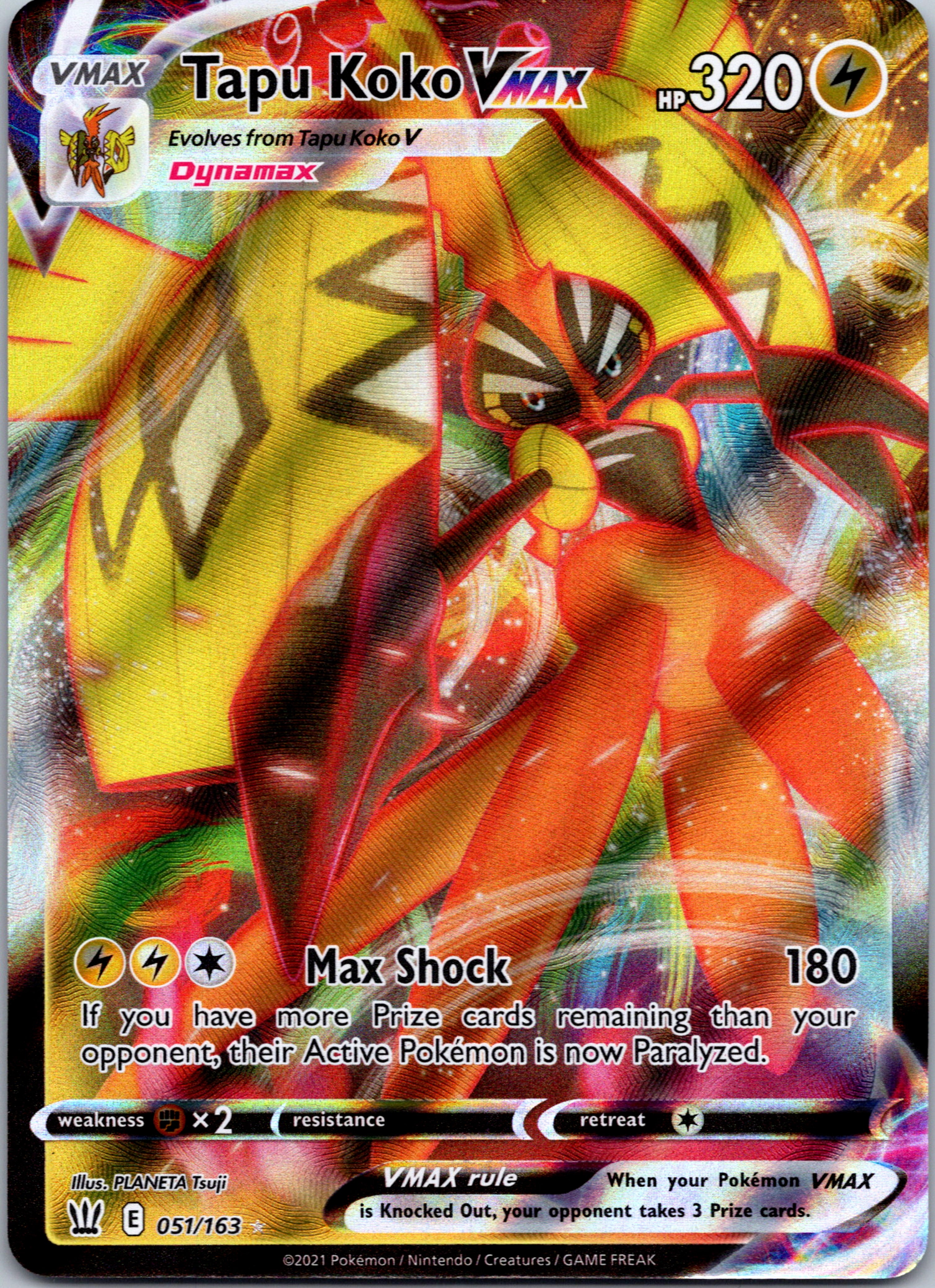 Tapu Koko VMAX (051/163) [Sword & Shield: Battle Styles]