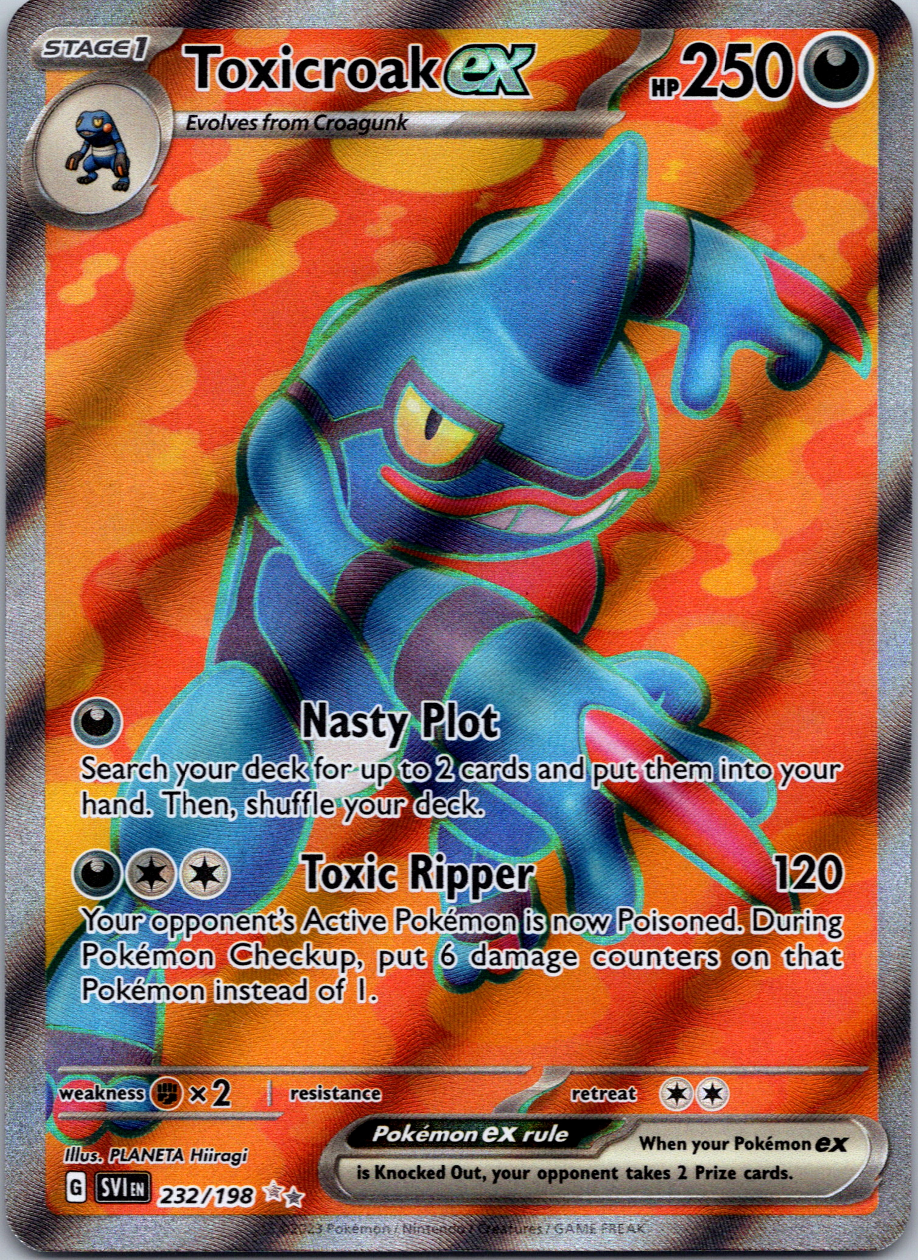 Toxicroak ex - 232/198 [232] - (SV01 Scarlet & Violet Base Set) Holofoil