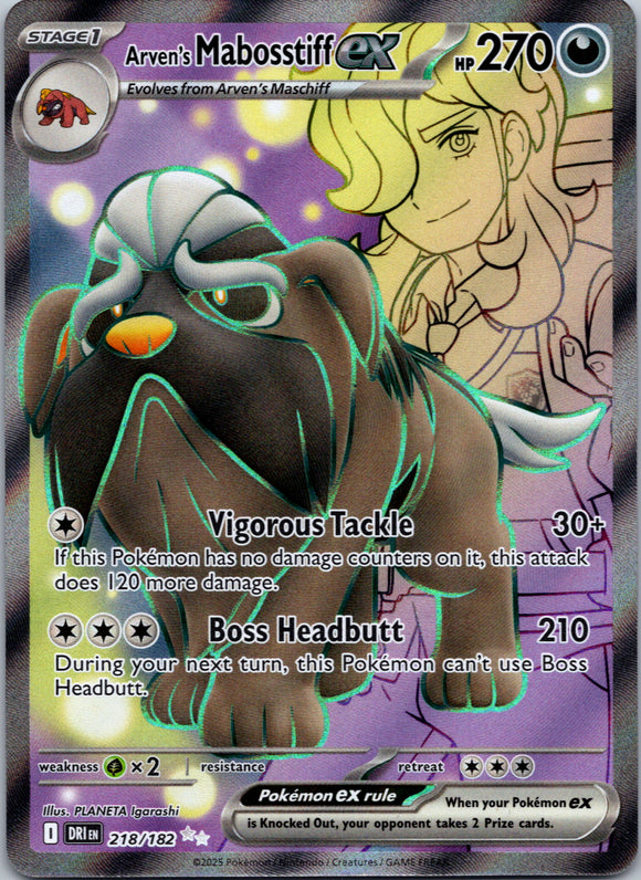 Arven's Mabosstiff ex - 218/182 [218/182] [Destined Rivals] Holofoil