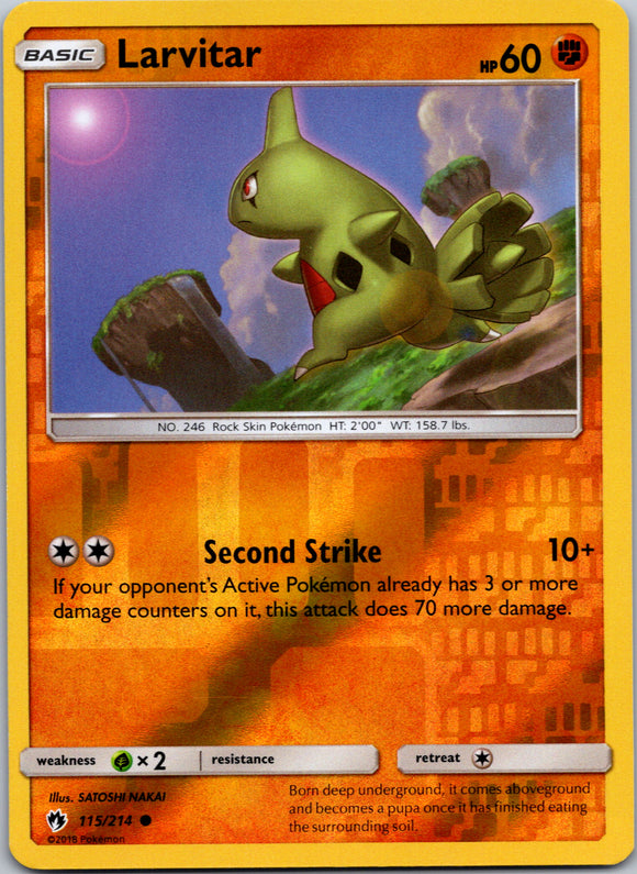 Larvitar (115) [115/214] [Lost Thunder] Reverse Holofoil