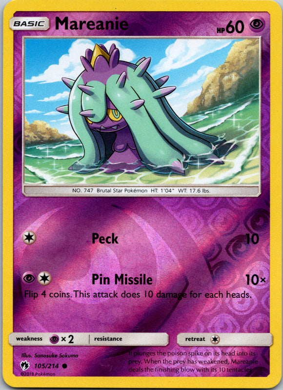 Mareanie (105) [105/214] [Lost Thunder] Reverse Holofoil