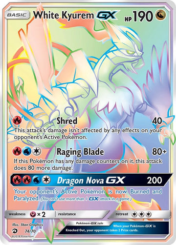 White Kyurem GX (Secret) [74/70] [Dragon Majesty] Holofoil