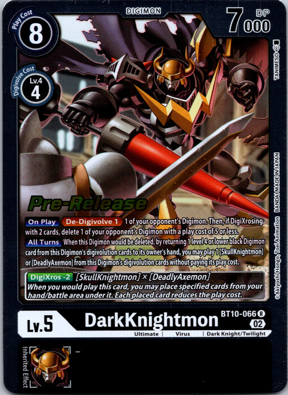 DarkKnightmon [BT10-066] [Xros Encounter Pre-Release Cards] Foil