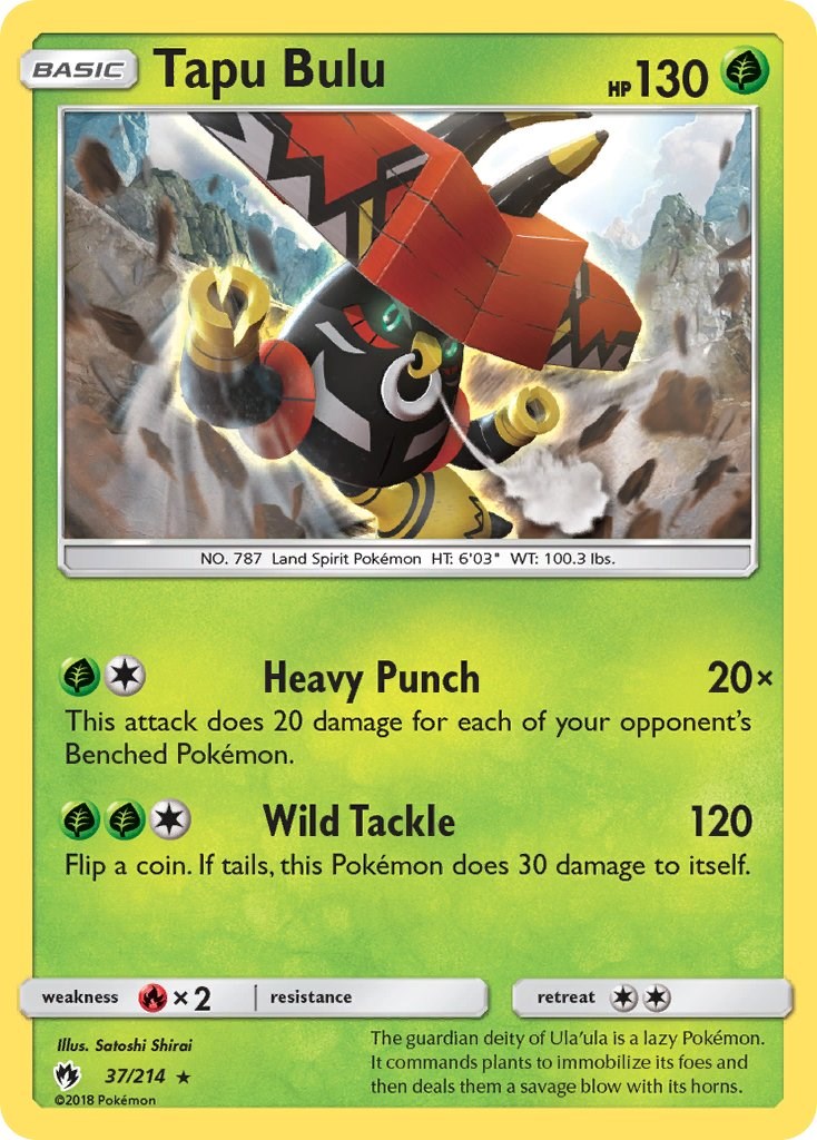Tapu Bulu [37/214] [SM - Lost Thunder] Reverse Holofoil