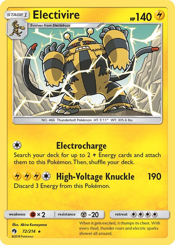 Electivire (072/214) [Sun & Moon: Lost Thunder]
