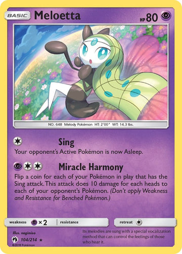 Meloetta [104/214] [SM - Lost Thunder] Reverse Holofoil