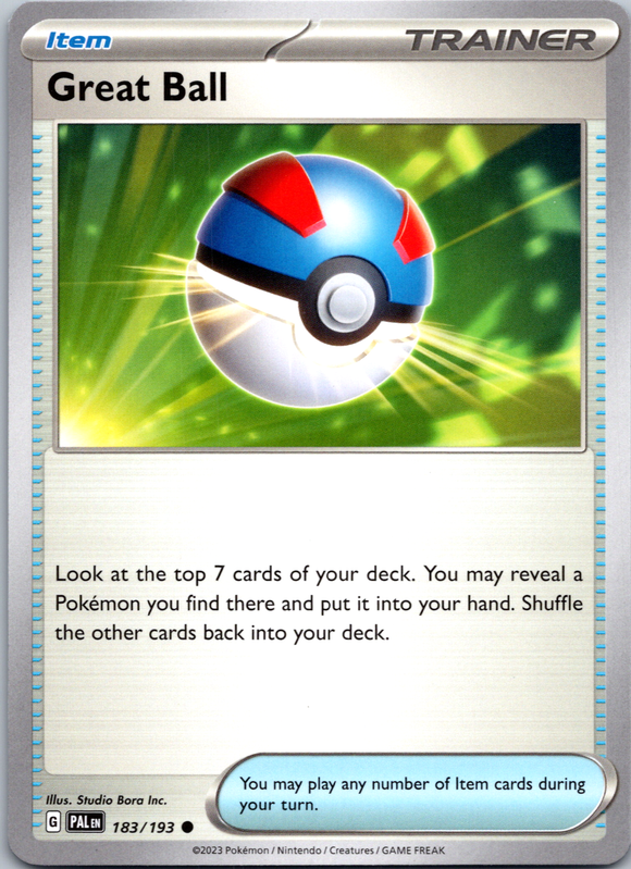 Great Ball (183/193) [Scarlet & Violet: Paldea Evolved]