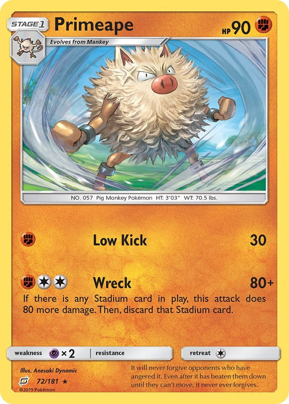 Primeape (072/181) [Sun & Moon: Team Up]