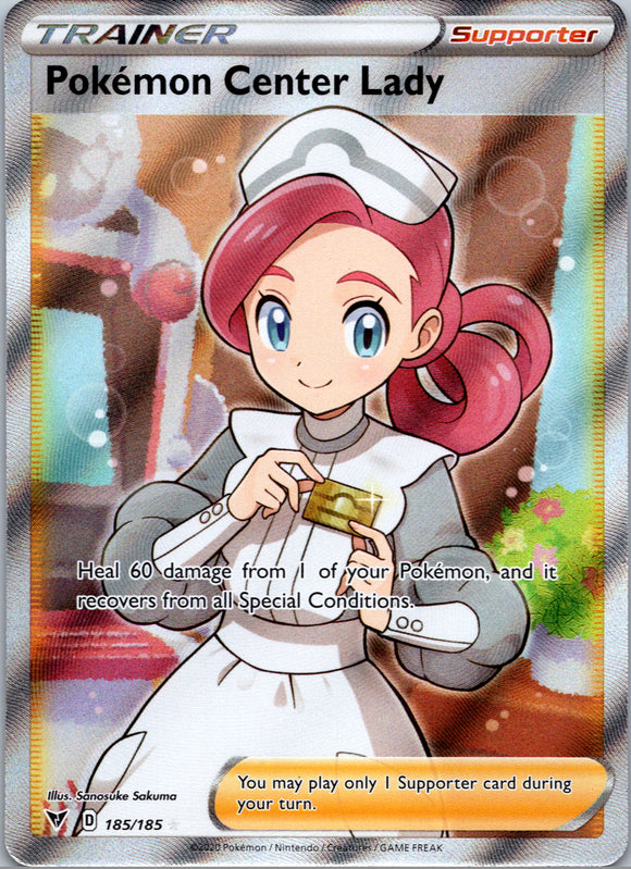 Pokemon Center Lady (Full Art) [185/185] [SWSH04: Vivid Voltage]