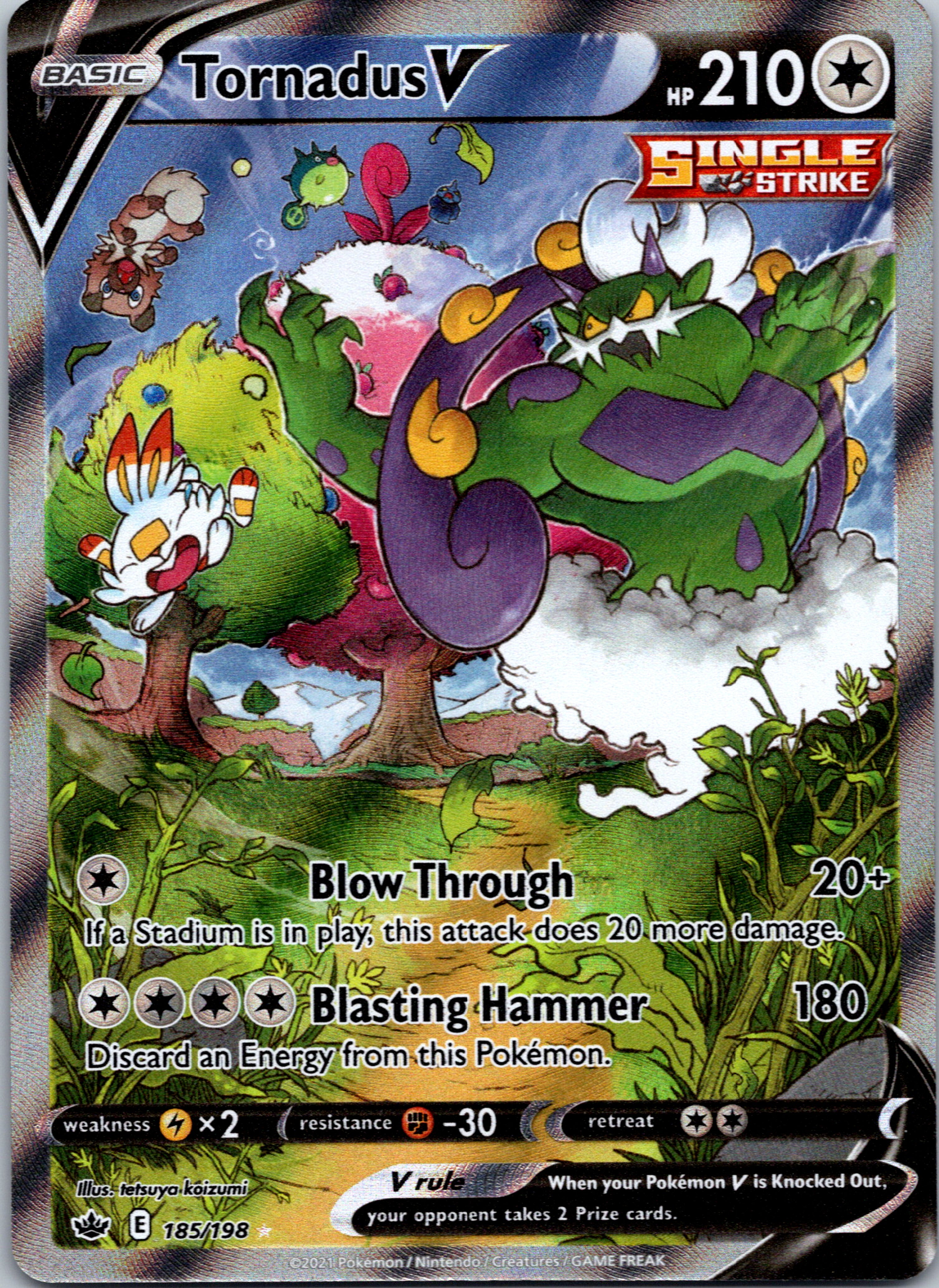 Tornadus V (185/198) [Sword & Shield: Chilling Reign]