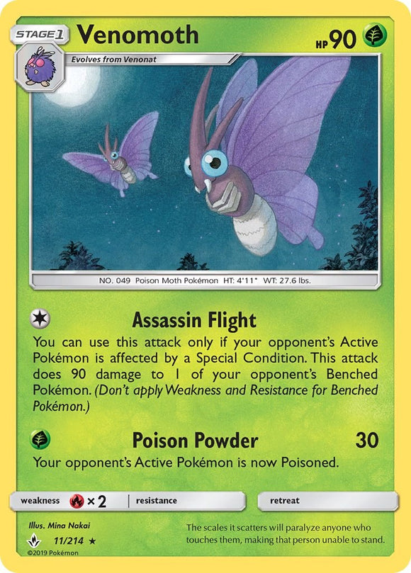 Venomoth [11/214] [Unbroken Bonds] Reverse Holofoil